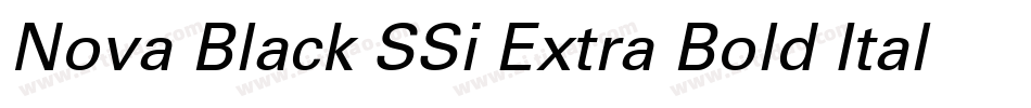 Nova Black SSi Extra Bold Italic字体转换